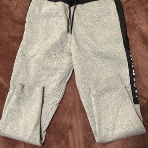 H&M Sporty Gray and Black Joggers with Elastic Waist